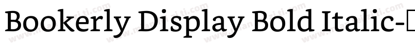 Bookerly Display Bold Italic字体转换